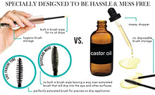 Load image into Gallery viewer, USDA Organic Castor Oil for Eyelashes and Eyebrows - All Natural Cold Pressed Castor Oil Eyelash Growth Serum with Mascara Tube - Caster Oil Eyebrow Growth Serum Eyelash Conditioner Lash Boost Serum
