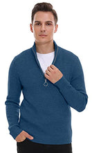 Load image into Gallery viewer, Sailwind Men's Soft Sweaters Quarter Zip Pullover Classic Ribbed Turtleneck Sweater for Men US Medium VG Blue