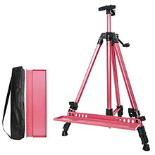 Load image into Gallery viewer, Coestai 60" Painting Easel Stand, 21"to 60"Adjustable Easel for Painting Canvases Aluminum Art Easel with Paintbrush Tray Display Stand (Rose)…
