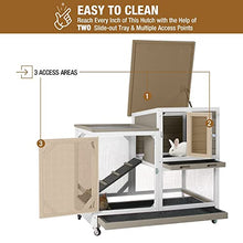 Load image into Gallery viewer, Indoor Rabbit Hutch Large Rabbit Cage, Outdoor Bunny Hutch Guinea Pig Cage - 4 Casters Include (Mocca Color Without Bottom Wire Mesh)