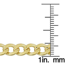 Load image into Gallery viewer, The Diamond Deal Mens Hollow 14K Yellow Gold Shiny Miami Cuban Link Chain Mens Bracelet with Secure Box-Lock Clasp (8.5", or 9 inch)