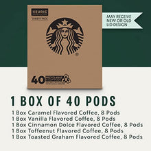 Load image into Gallery viewer, Starbucks Flavored K-Cup Coffee Pods Variety Pack for Keurig Brewers 40 Count (Pack of 1)