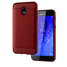 Load image into Gallery viewer, Asuwish Compatible with Samsung Galaxy J3 Orbit J 3 Star 2018 3J Achieve Case and Tempered Glass Screen Protector Cover Cell Accessories Phone Cases for Glaxay J3V V 3rd Gen SM J337A J337V J337 Red