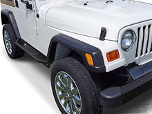 Load image into Gallery viewer, APS Off-Road Side Steps Armor Compatible with 1987-2006 Wrangler Sport Utility 2-Door iArmor Style Aircraft Aluminum Off-Road Black Side Steps Armor