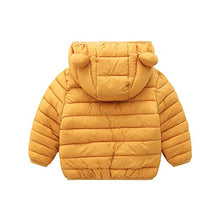 Load image into Gallery viewer, CECORC Winter Coats for Kids with Hoods (Padded) Light Puffer Jacket for Outdoor Warmth, Travel, Snow Play | Girls, Boys | Baby, Infants, Toddlers, 6-12 Months, Ginger