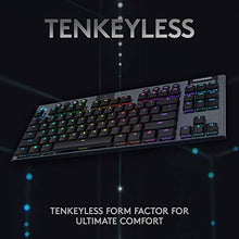 Load image into Gallery viewer, Logitech G915 TKL Tenkeyless Lightspeed Wireless RGB Mechanical Gaming Keyboard, Low Profile Switch Options, LIGHTSYNC RGB, Advanced Wireless and Bluetooth Support - Clicky, Black