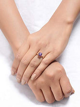 Load image into Gallery viewer, YoTreasure 1.64 Ct. Purple African Amethyst Solid 10K Yellow Gold Solitaire Ring