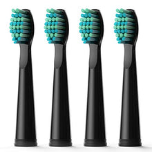 Load image into Gallery viewer, Fairywill Electric Toothbrush Brush Head x 4 for Models of FW-507/ FW-508/FW-917/ FW-959/FW-551 Sonic Toothbrushes Black