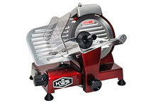 Load image into Gallery viewer, KWS MS-6RS Premium 200w Electric Meat Slicer 6-Inch in Red Stainless Steel Blade, Frozen Meat Deli Meat Cheese Food Slicer Low Noises Commercial and Home Use