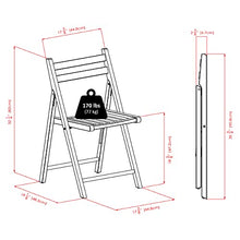 Load image into Gallery viewer, Robin 4-PC Folding Chair Set - Parent,Natural Finish, Set of 4