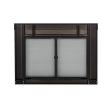 Load image into Gallery viewer, Pleasant Hearth AN-1010 Alpine Fireplace Glass Door, Black, Small
