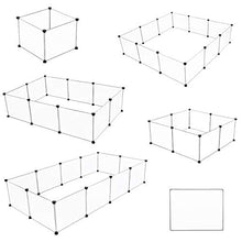 Load image into Gallery viewer, HUALIAN Pets Playpen, DIY Plastic Exercise Modular Enclosure Pet Run, Crate Kennel Cage for Guinea Pig, Rabbit, Hamster Playpen 12 Panels, 35cm x 45 cm