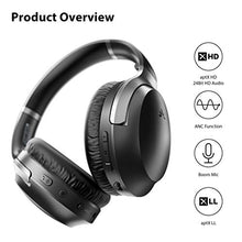 Load image into Gallery viewer, Avantree Aria Pro aptX-HD Bluetooth 5.0 Active Noise Cancelling Headphones with Boom Microphone for Music & Calls, SSD Option, Low Latency Over Ear Wireless & Wired Headset for Phone Computer Laptop