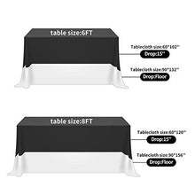 Load image into Gallery viewer, Rectangle Tablecloth 90x132 inch Washable Polyester Fabric Table Cloth for Wedding Party Dining Banquet Decoration(90x132, Teal)