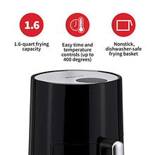 Load image into Gallery viewer, Magic Chef Airfryer Digital 1.6 Quart Compact Snack Sized Easy to Use Air Fryer, Dishwasher Safe Non Stick Basket, MCAF16DB, Black