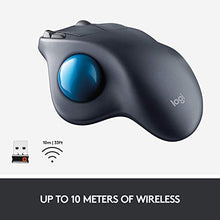 Load image into Gallery viewer, Logitech M570 Wireless Trackball Mouse – Ergonomic Design with Sculpted Right-Hand Shape, Compatible with Apple Mac and Microsoft Windows Computers, USB Unifying Receiver, Dark Gray