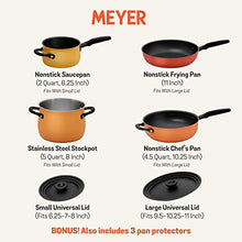 Load image into Gallery viewer, Meyer Accent Series Nonstick and Stainless Steel Pots and Pans/Cookware Essentials Set, 6 Piece, Nonstick & Stainless Steel