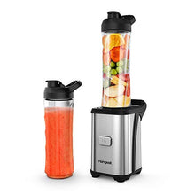 Load image into Gallery viewer, homgeek Personal Mini Blender Smoothie Maker for Juice Shakes and Smoothie,Portable Small Countertop Mixer with 600ml Travel Sport Bottle, 300W