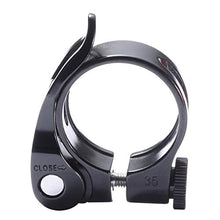 Load image into Gallery viewer, WILE Quick Release Bicycle Seatpost Clamp Black 34.9mm