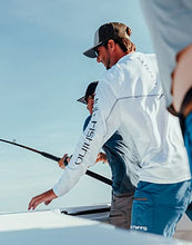 Load image into Gallery viewer, Huk Men's Icon X Long Sleeve Fishing Shirt with Sun Protection, White, Medium