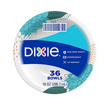 Load image into Gallery viewer, Dixie Paper Bowls, 10oz, Dessert or Light Lunch Size Printed Disposable Bowl, 36 count (1 pack of 36 Bowls), Packaging and Design May Vary