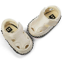 Load image into Gallery viewer, TIMATEGO Baby Boys Girls Sandals Non Slip Soft Sole Outdoor Athletic Shoes Infant Toddler First Walker Crib Summer Shoes 3-18 Months, Baby Sandals 12-18 Months Toddler, 05 Gold