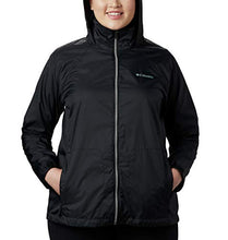Load image into Gallery viewer, Columbia Women's Switchback III Adjustable Waterproof Rain Jacket, Black, Medium