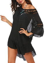 Load image into Gallery viewer, Ekouaer Swimsuit Cover Up Women Swimwear Bathing Suit Dress Sexy Bikini Beach Crochet Beachwear Tunic Top Summer