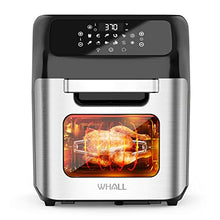 Load image into Gallery viewer, whall Air Fryer, 13QT Air Fryer Oven, Family Rotisserie Oven, 1700W Electric Air Fryer Toaster Oven, Tilt led Digital Touchscreen, 12-in-1 Presets for Baking, Roasting, Dehydrating, with Accessories