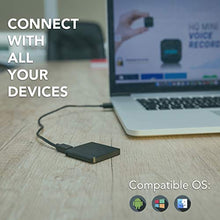 Load image into Gallery viewer, TileRec - Slimmest Voice Activated Recorder with 145 Hours Recording Capacity, MP3 Records, 24 Hours Battery Time, Metal Case – by Atto Digital