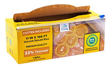 Load image into Gallery viewer, 11" x 100' Mega Roll & Cutter Box Vacuum Sealer Bags Roll (No More Scissors) 4 mil 100 Foot OutOfAir, 33% Thicker, BPA Free, Sous Vide, Commercial Grade, Works with FoodSaver Sealers