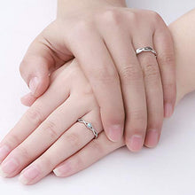 Load image into Gallery viewer, Aeici 925 Sterling Silver Engagement Wedding Band Ring for Women and Men Twisted Waterdrop Moonstone