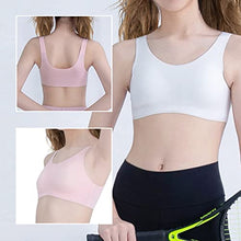 Load image into Gallery viewer, Girls Training Bras with Removable Padded for 8-10-12-14 Years Old,MiniA Cup Pad&Wireless Bras for Girls,Comfort Seamless(Pink)