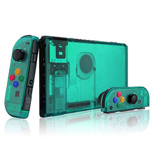 Load image into Gallery viewer, eXtremeRate Back Plate for Nintendo Switch Console, NS Joycon Handheld Controller Housing with Colorful Buttons, DIY Replacement Shell for Nintendo Switch - Emerald Green