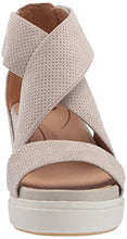 Load image into Gallery viewer, Dr. Scholl's womens Sheena Wedge Sandal, Oyster Microfiber Perforated, 8.5 US