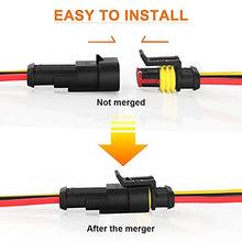 Load image into Gallery viewer, NAOEVO 3 Pin Connector Waterproof, Automotive Electrical Connectors 16 AWG Automotive Wire Male and Female Way for Car Truck Boat and Other Wire Connection, 6 Kits