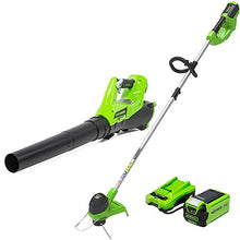 Load image into Gallery viewer, Greenworks 40V Cordless String Trimmer and Leaf Blower Combo Kit, 2.0Ah Battery and Charger Included