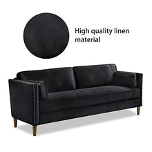 Load image into Gallery viewer, Recaceik 2 Piece Living Room Sofa Set Morden Style Couch Furniture Upholstered Sectional Loveseat for Office, Home (Black)