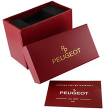 Load image into Gallery viewer, Peugeot Women Two-Tone Tank Shape Dress Watch with Designer Leather Wrist Band, Red