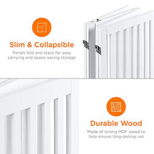 Load image into Gallery viewer, Best Choice Products 31.5in 4-Panel Freestanding Wooden Pet Gate w/Walk Through Door, Adjustable Pen - White