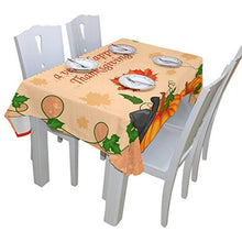 Load image into Gallery viewer, ALAZA Harvest Festival Happy Thanksgiving Day Thanksgiving Tablecloth,Washable Tablecloth,60 x 90 Inch Oblong/Rectangle Tablecloth for Family Dinner,Indoor or Outdoor Parties Etc