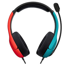 Load image into Gallery viewer, PDP Gaming LVL40 Stereo Headset with Mic for Nintendo Switch - PC, iPad, Mac, Laptop Compatible - Noise Cancelling Microphone, Lightweight, Soft Comfort On Ear Headphones - Mario Red & Blue