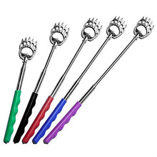 Load image into Gallery viewer, 5 Pack Telescoping Back Scratcher - Extendable Telescope Back Scratchers - Bear Claw Metal Telescopic Backscratcher Eliminating Back Itching in Black, Blue, Green, Purple, Red Color