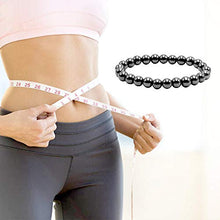 Load image into Gallery viewer, Black Obsidian Hexagram Natural Stone Pendant Necklace and Hematite Bracelet Hematite Metal Magnetic Therapy Bracelets