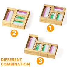 Load image into Gallery viewer, SpaceAid Bag Storage Organizer for Kitchen Drawer, Bamboo Organizer, Compatible with Gallon, Quart, Sandwich and Snack Variety Size Bag (4 Pack)