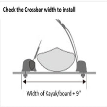 Load image into Gallery viewer, INNO INA446 Surf-Wind-Long Board Locking Roof Carrier w/Board Pads - Holds (1) Kayak or (1) Canoe or (2) SUP/Wind/Surf-Boards
