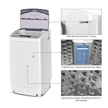 Load image into Gallery viewer, Giantex Full-Automatic Washing Machine Portable Compact 1.34 Cu.ft Laundry Washer Spin with Drain Pump, 10 programs 8 Water Level Selections with LED Display 9.92 Lbs Capacity