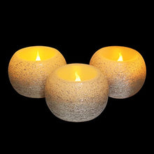 Load image into Gallery viewer, FURORA LIGHTING Flameless Silver Candles Battery Operated with Timer, Real Wax Flickering LED Round Candles, Decorative Ball Candles for Wedding Decor, Electric Candles for Home Decoration Accents