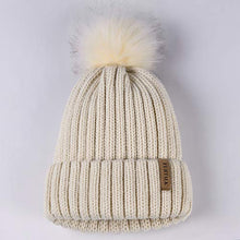 Load image into Gallery viewer, FURTALK Womens Winter Knitted Beanie Hat with Faux Fur Pom Warm Knit Skull Cap Beanie for Women