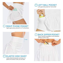 Load image into Gallery viewer, Pleated Tennis Skirts for Women with Pockets Shorts Athletic Golf Skorts Activewear Running Workout (White-2, Small)